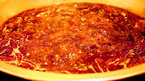 红色的麻辣烫火锅动态图片