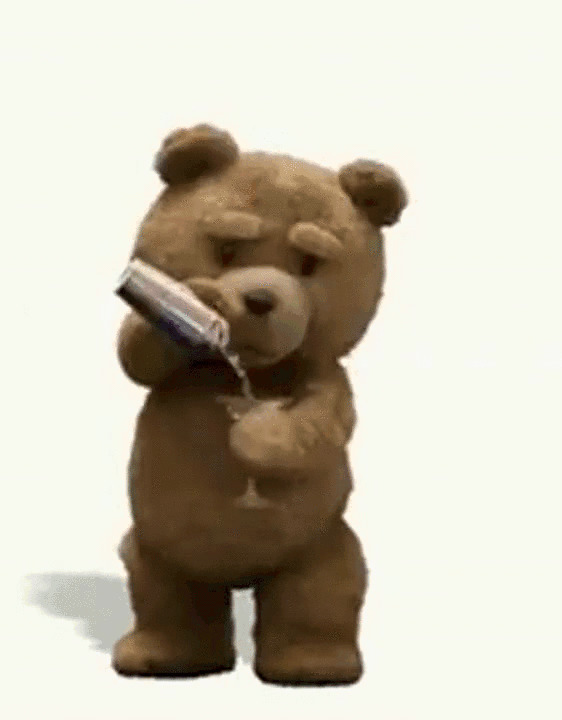 熊熊摇酒倒酒动画图片