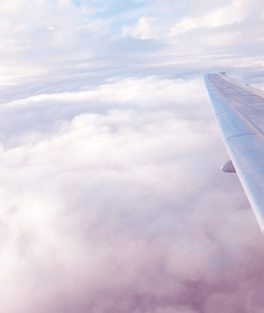 飞机上看绝美的云海gif图片