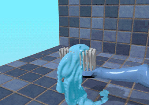 挤牙膏的3D动画图片